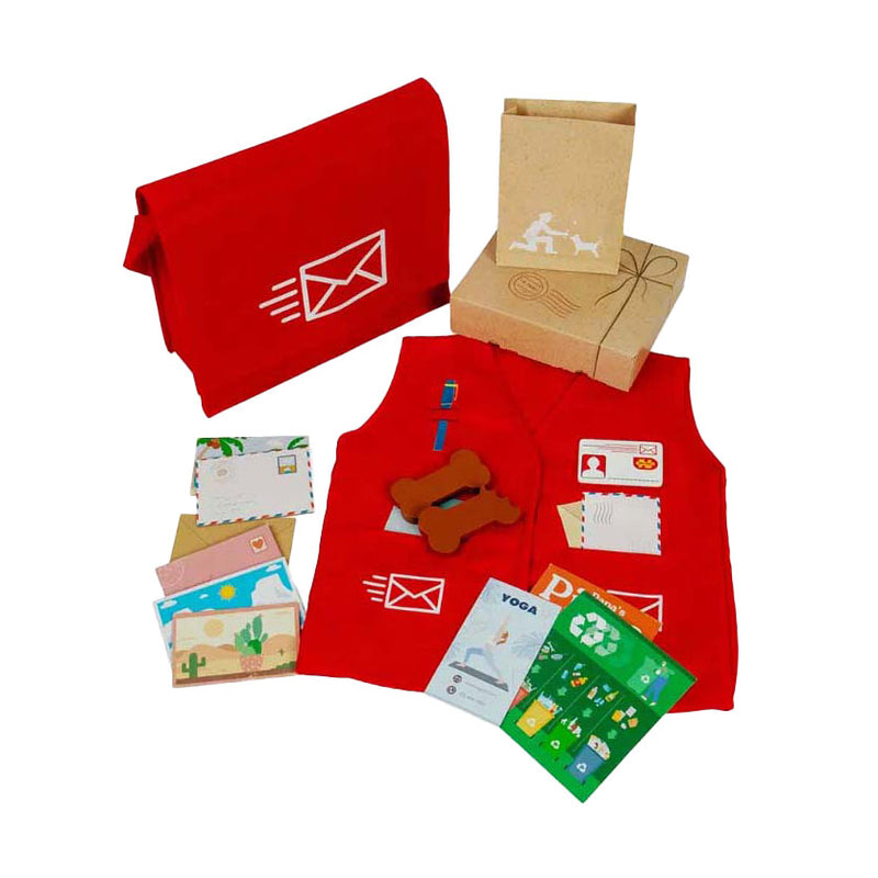 Afbeelding laden in galerijviewer, Bigjigs postbode verkleedset met accessoires

