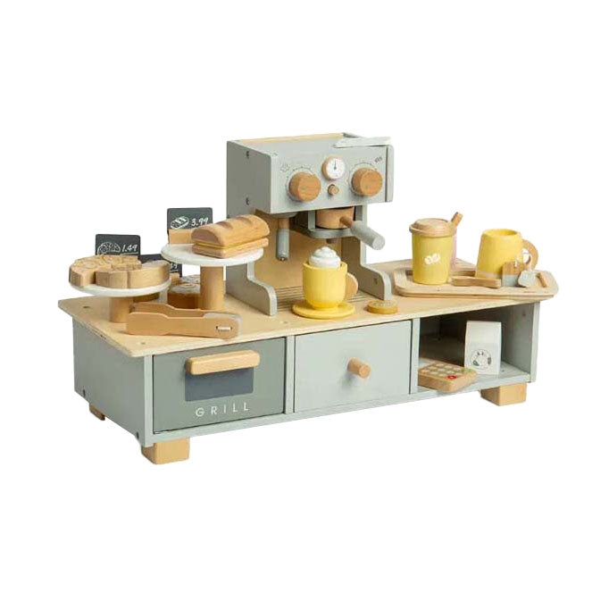 Afbeelding laden in galerijviewer, Bigjigs houten koffiecorner speelset, 32dlg.
