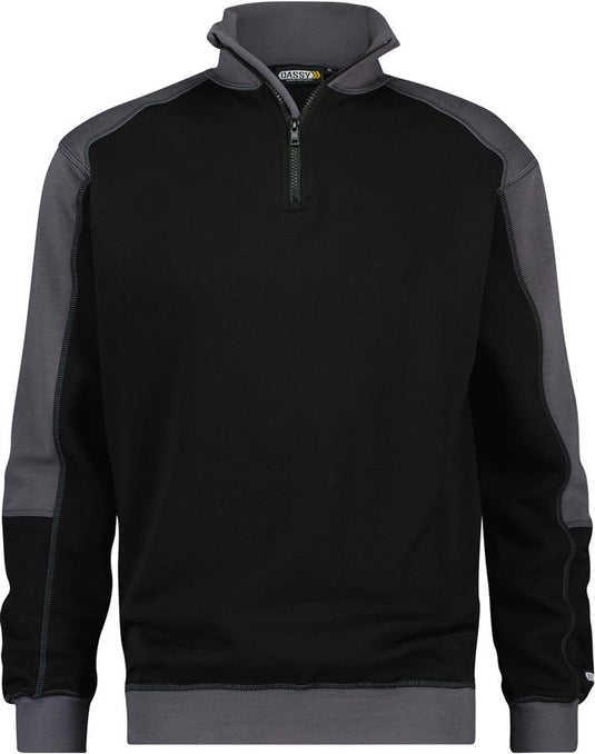 Dassy sweater basiel zwart grijs s