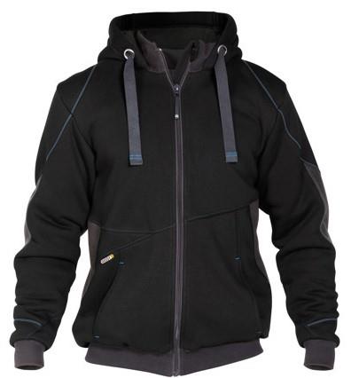 Dassy sweatshirt jas pulse zwart antraciet l