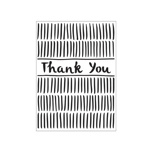 Darice • embossing sjabloon schuine streep thank you