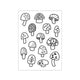 Darice • embossing sjabloon verspreide paddestoelen