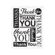 Darice • embossing sjabloon verspreid thank you lettertypen