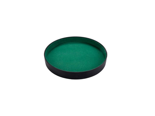 Longfield pokerpiste 26 cm zwart kunstleder exclusief kaarten, dobbelbeker, en dobbelstenen. bevat enkel de pokerpiste.
