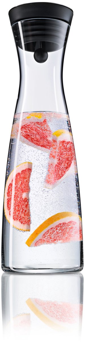 Karaf wmf 1,5 l glas, staal transparant, zwart