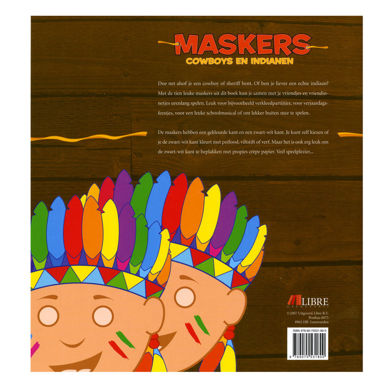 Afbeelding laden in galerijviewer, Centraal boekhuis maskers: cowboys en indianen
