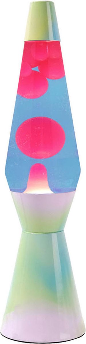 Afbeelding laden in galerijviewer, I-total lavalamp - lava lamp - sfeerlamp - 40x11 cm - glas aluminium - 30w - rainbow dream - xl1779
