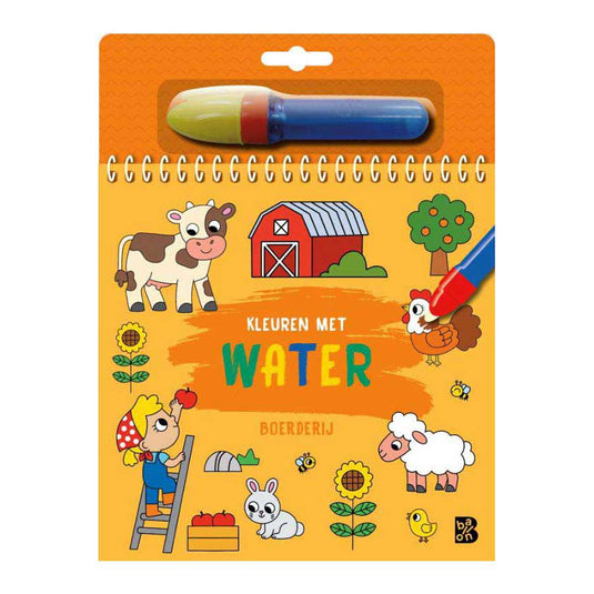 Standaard uitgeverij kleuren met water - boerderij