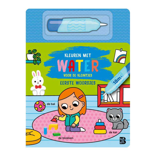 Standaard uitgeverij kleuren met water voor de kleintjes eerste woordjes 18m+