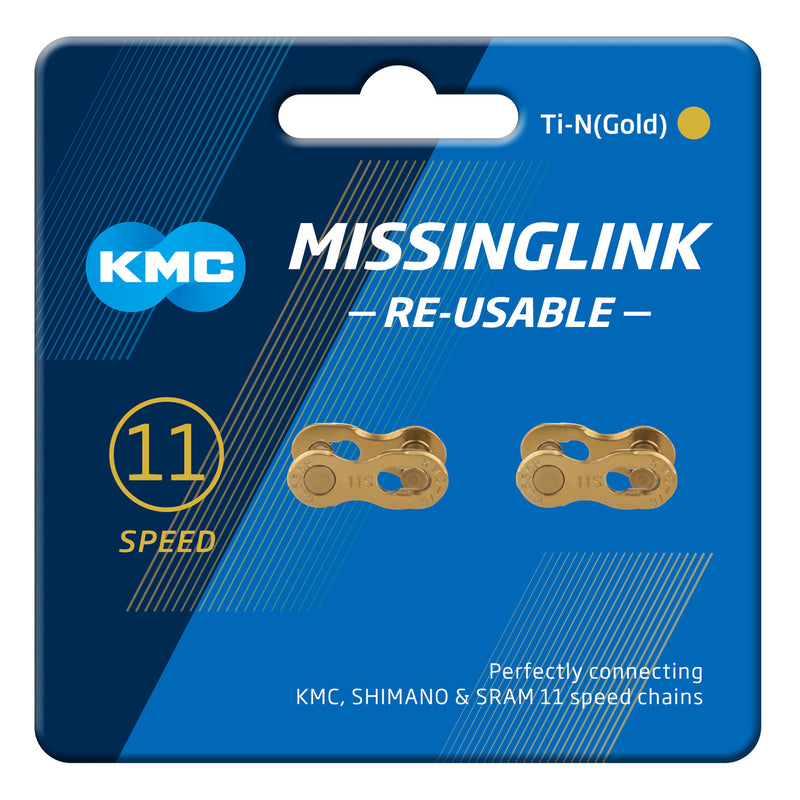 Afbeelding laden in galerijviewer, Kmc 11r ti-n gold missinglink connector
