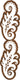 Fabric creations • block printing border 8,9x2,5cm scroll