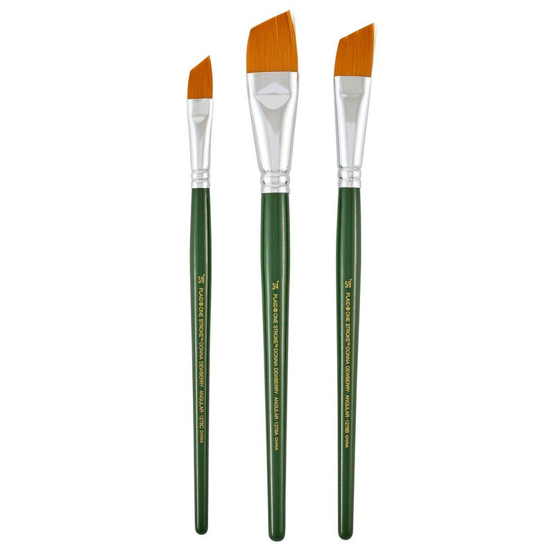 Afbeelding laden in galerijviewer, Folkart • one stroke brush sets angle brush set 3x
