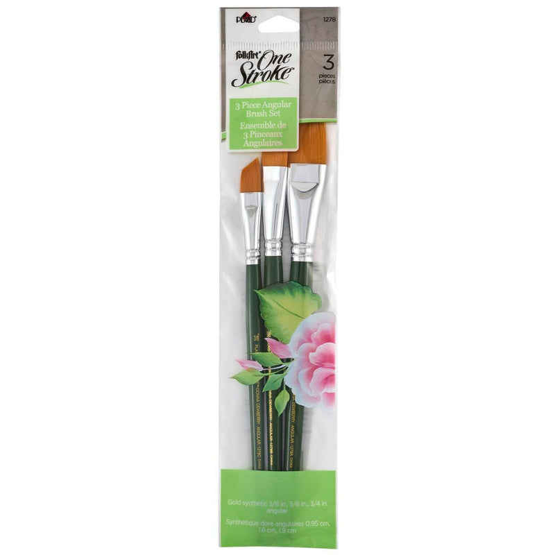 Afbeelding laden in galerijviewer, Folkart • one stroke brush sets angle brush set 3x
