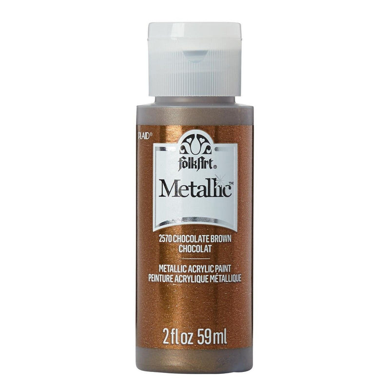Afbeelding laden in galerijviewer, Folkart • metallic acrylic paint chocolate brown 59ml
