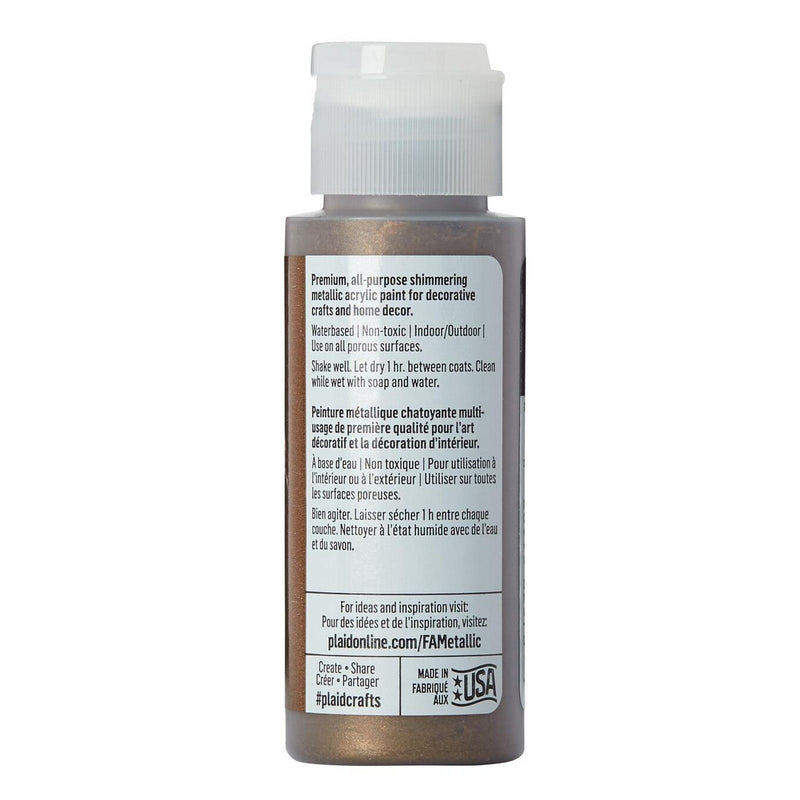 Afbeelding laden in galerijviewer, Folkart • metallic acrylic paint chocolate brown 59ml
