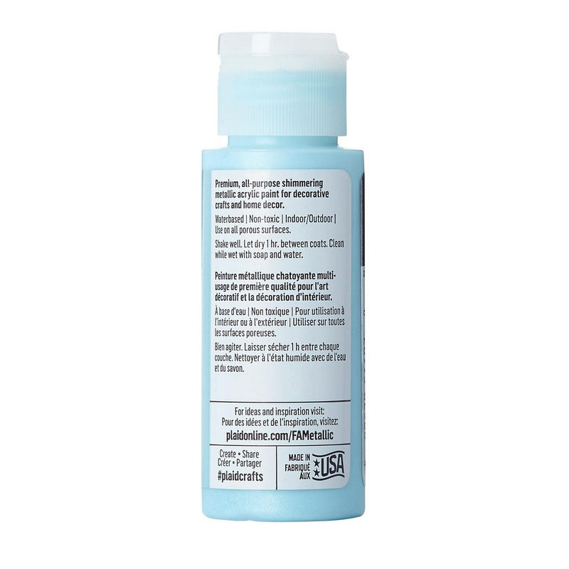 Afbeelding laden in galerijviewer, Folkart • metallic acrylic paint ice blue 59ml
