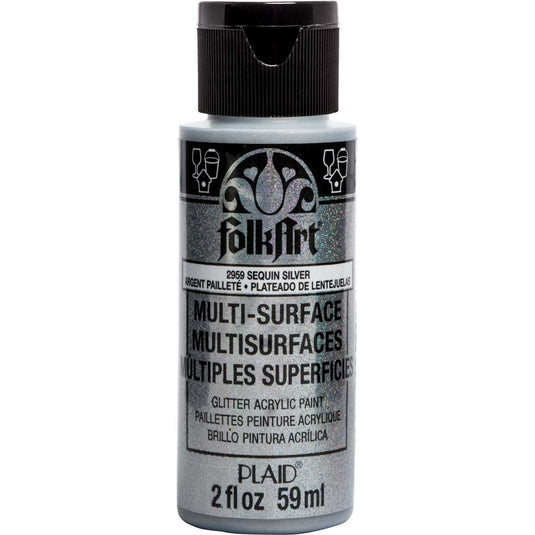 Folkart • multi-surface glitter sequin silver 59ml