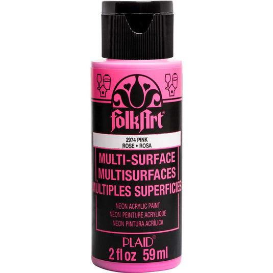 Folkart • multi-surface neon glow pink 59ml
