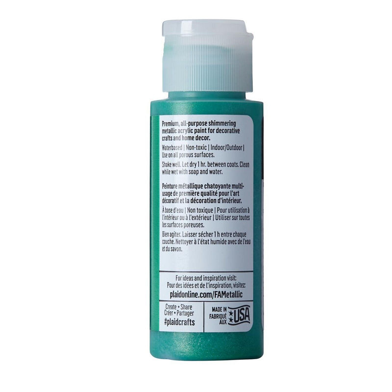 Afbeelding laden in galerijviewer, Folkart • metallic acrylic paint christmas green 59ml
