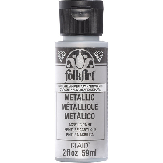 Folkart • metallic acrylic paint silver anniversary 59ml