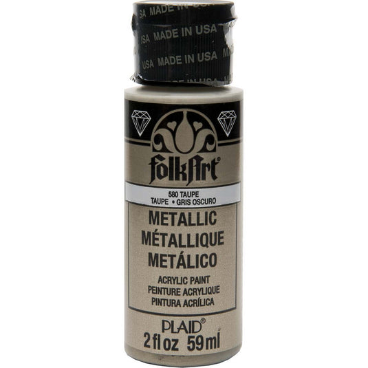 Folkart • metallic acrylic paint taupe 59ml