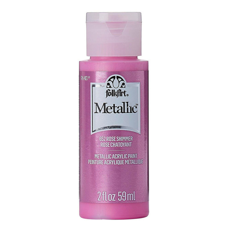 Afbeelding laden in galerijviewer, Folkart • metallic acrylic paint rose 59ml
