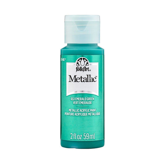 Folkart • metallic acrylic paint emerald green 59ml