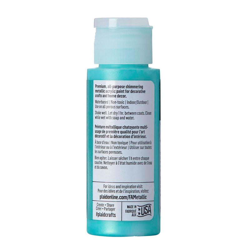 Afbeelding laden in galerijviewer, Folkart • metallic acrylic paint aquamarine 59ml
