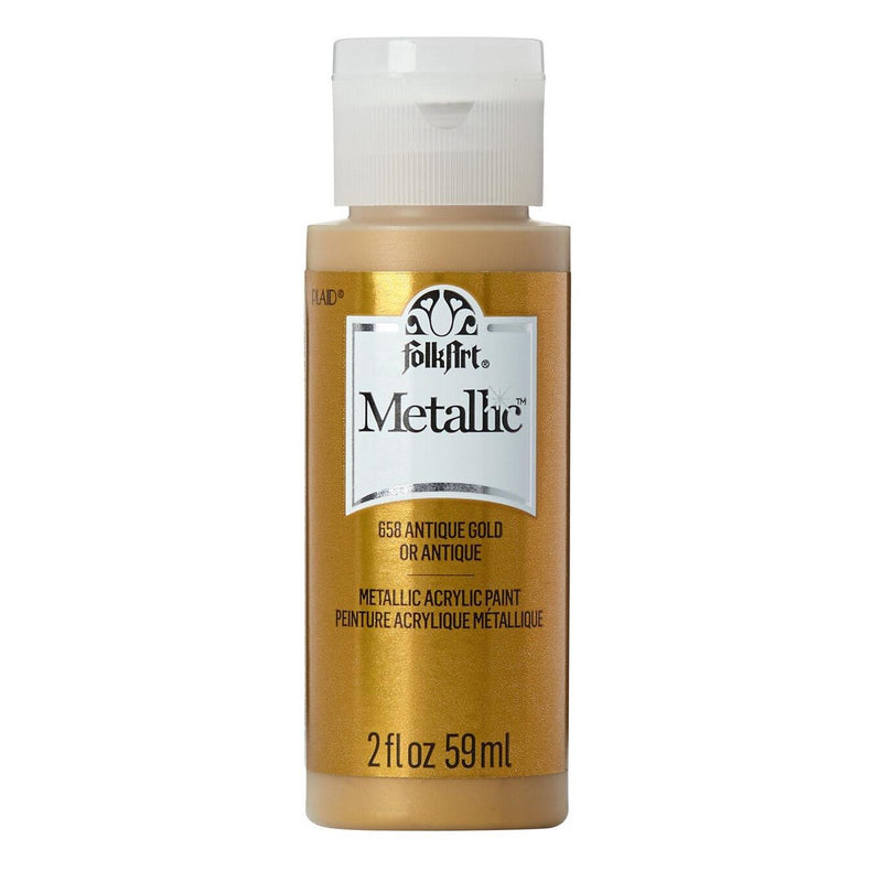 Afbeelding laden in galerijviewer, Folkart • metallic acrylic paint antique gold 59ml
