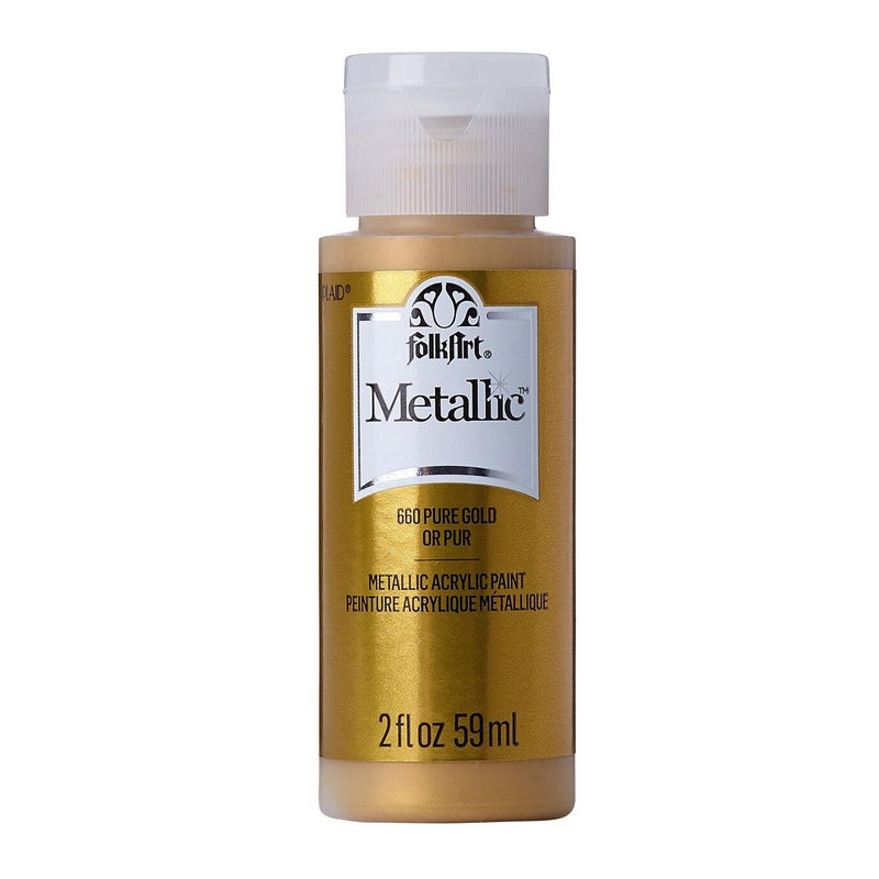 Afbeelding laden in galerijviewer, Folkart • metallic acrylic paint pure gold 59ml
