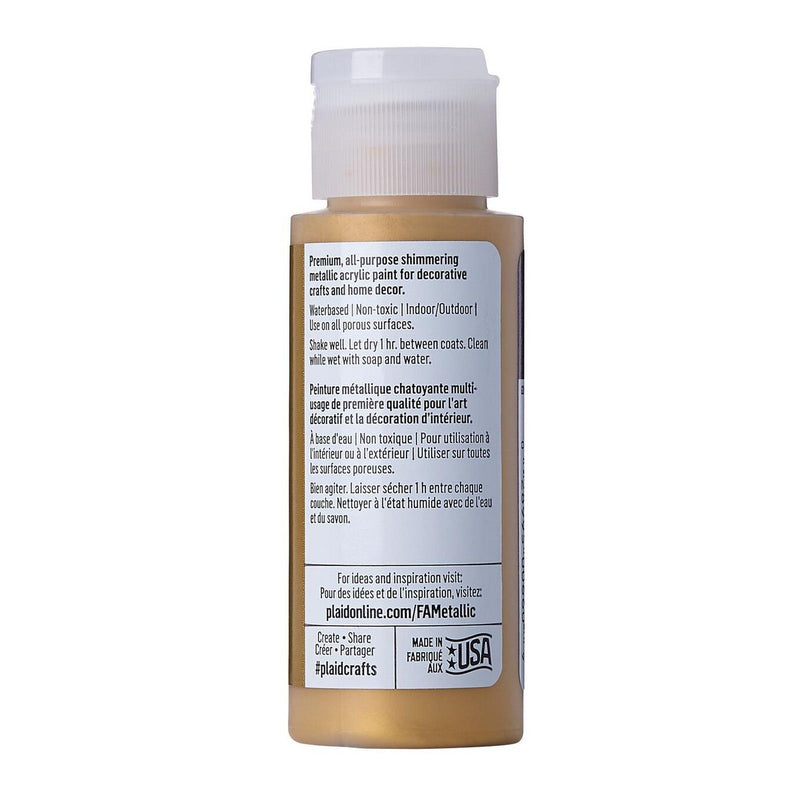 Afbeelding laden in galerijviewer, Folkart • metallic acrylic paint pure gold 59ml
