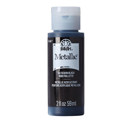 Folkart • metallic acrylic paint sequin black 59ml
