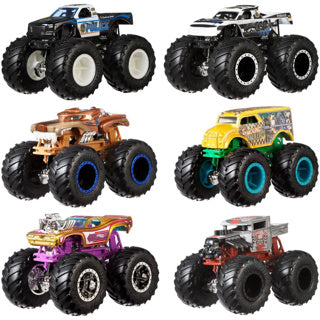 Mattel hot wheels monster trucks 1:64 2 pack assorti | 4 stuks