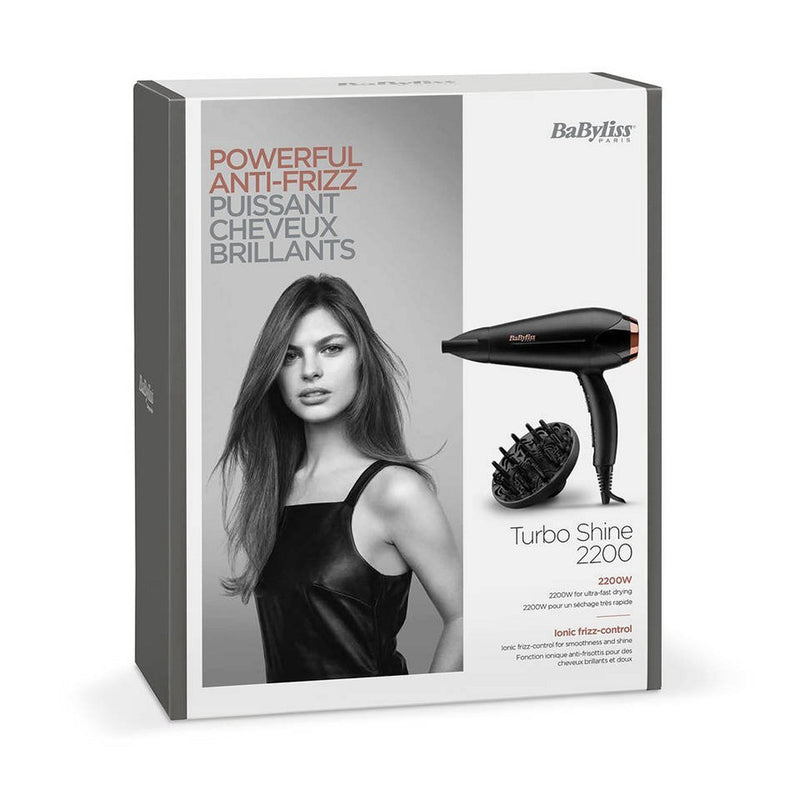 Afbeelding laden in galerijviewer, Babyliss d570de turbo shine f ouml;hn 2200w zwart ros eacute;
