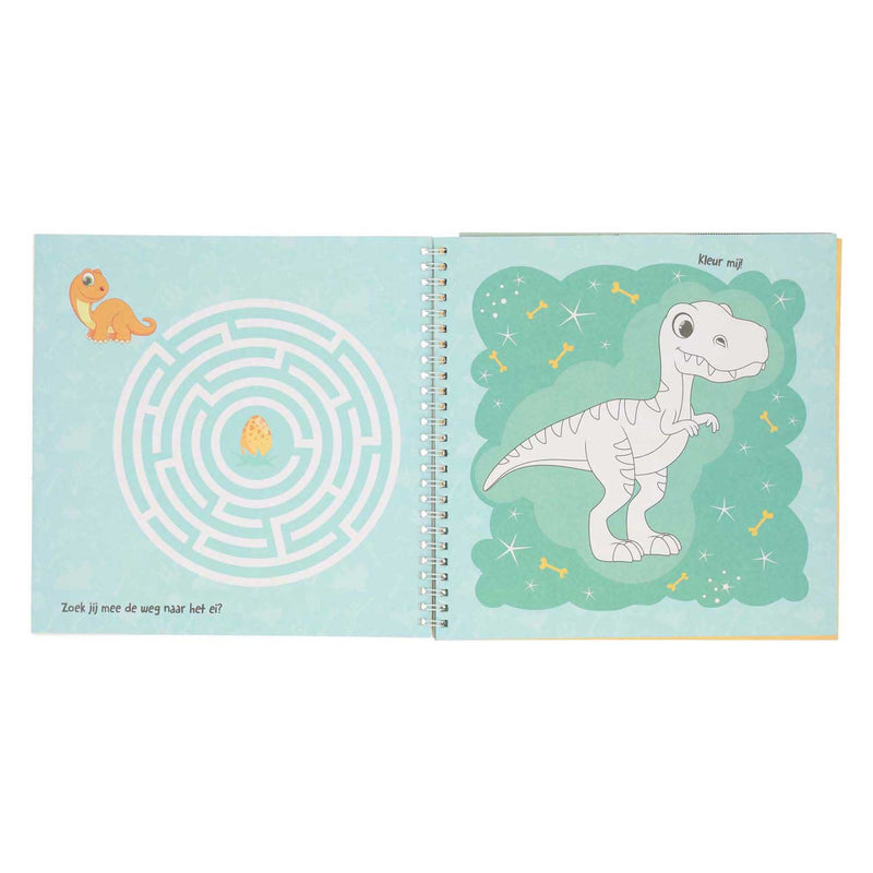 Afbeelding laden in galerijviewer, Mondikaarten sticker- en sjablonenboek ik hou van dino's
