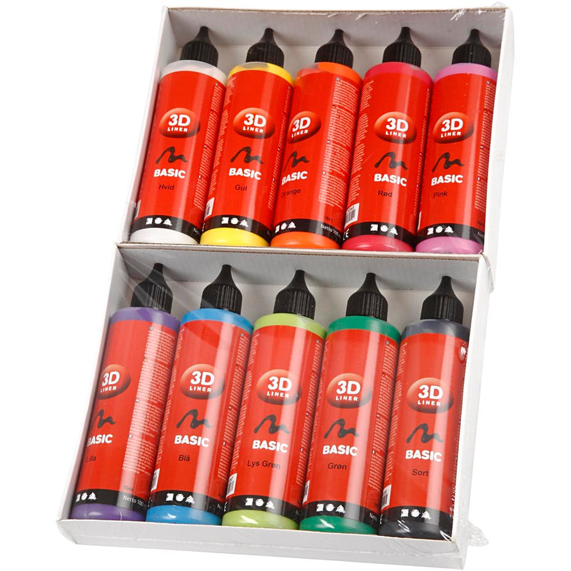 Afbeelding laden in galerijviewer, Https: www.cchobby.nl 3d-liner-dekkend-diverse-kleuren-1000-ml-10x100-ml-1-doos

