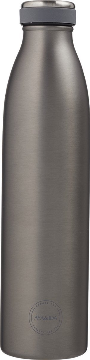 Aya ida - drinking bottle - thermosfles - waterfles - 750ml - cool grey