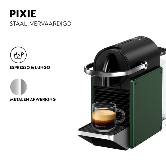 Krups xn3063 nespresso pixie koffiecupmachine donkergroen zwart