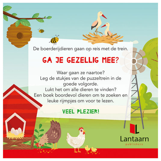 Usborne boerderijdieren- boek + puzzeltrein