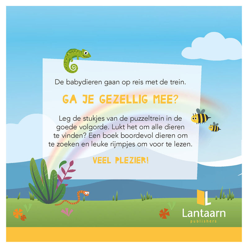 Afbeelding laden in galerijviewer, Lantaarn publishers boek en puzzeltrein babydieren
