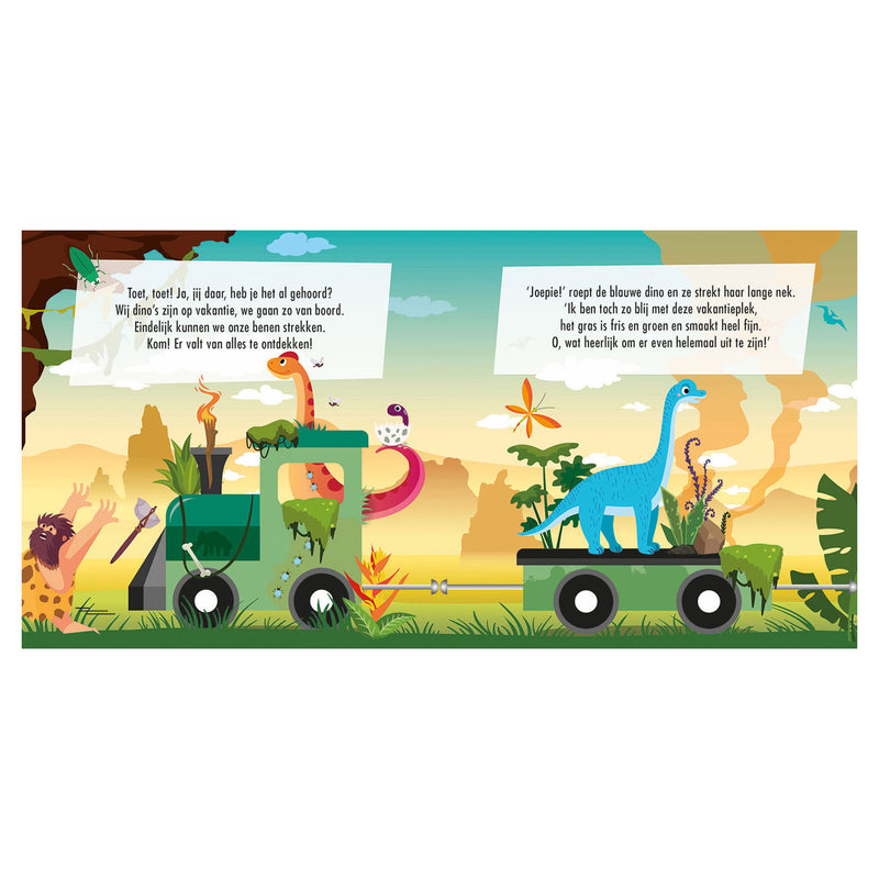 Afbeelding laden in galerijviewer, Boek en puzzeltrein dino's
