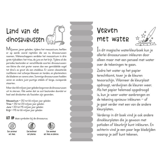 Magisch waterkleurboek - Dino's