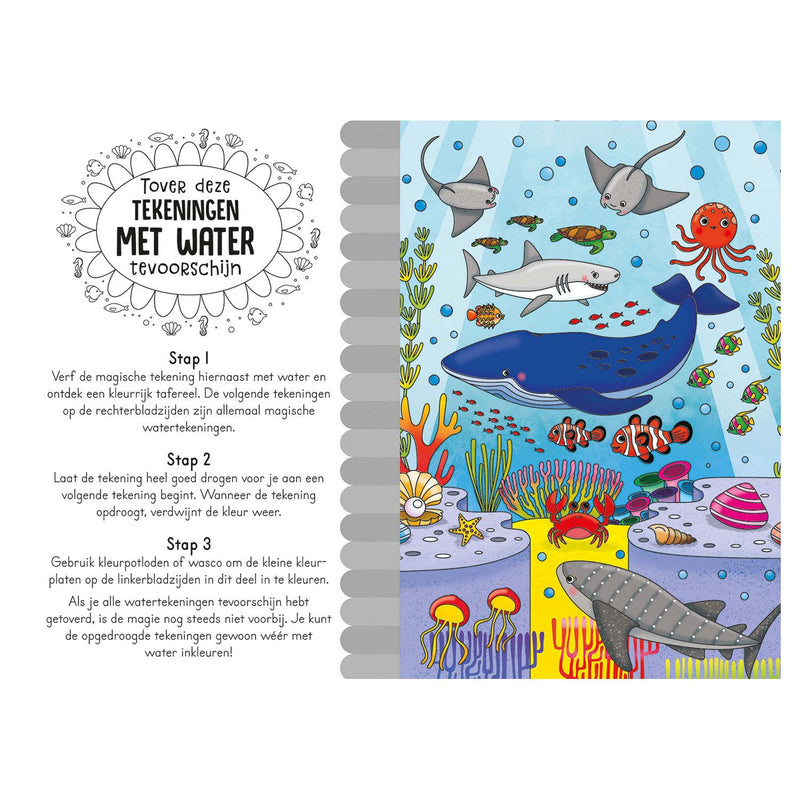 Afbeelding laden in galerijviewer, Magisch waterkleurboek In de zee
