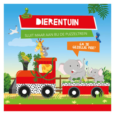 Standaard uitgeverij boek en puzzeltrein dierentuin