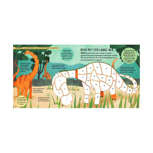 Lantaarn publishers stickers plakken op nummer - dino's