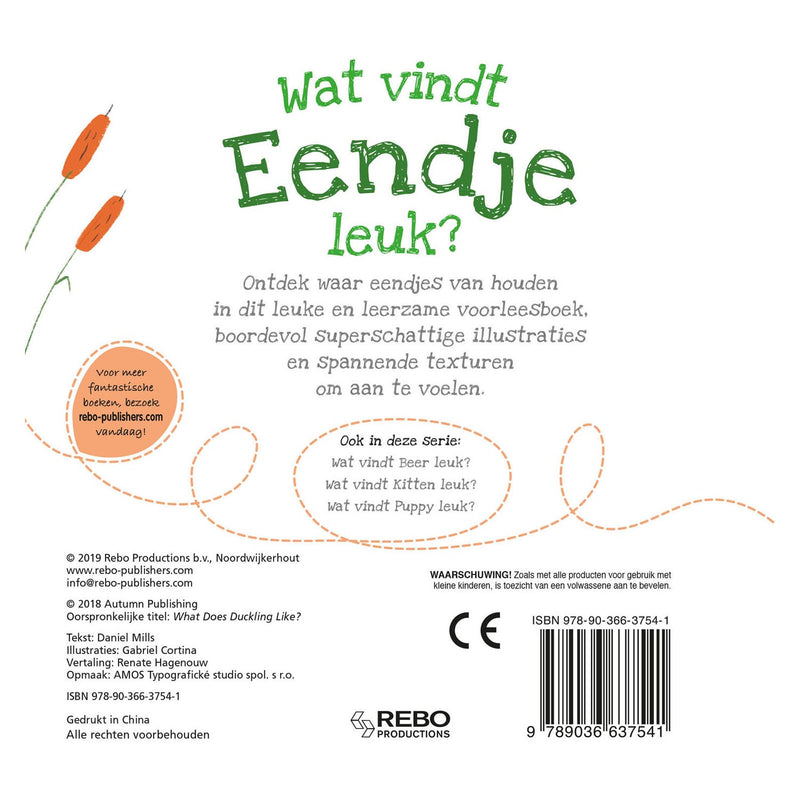 Afbeelding laden in galerijviewer, Rebo publishers voelboek - wat vindt eendje leuk?
