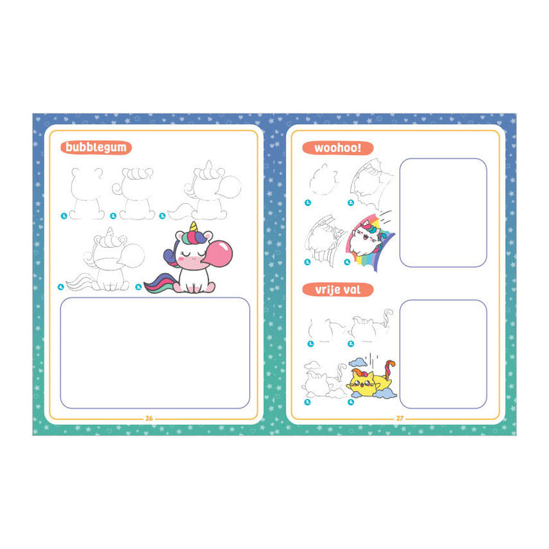 Afbeelding laden in galerijviewer, Rebo publishers kawaii tekenen unicorns friends 6+
