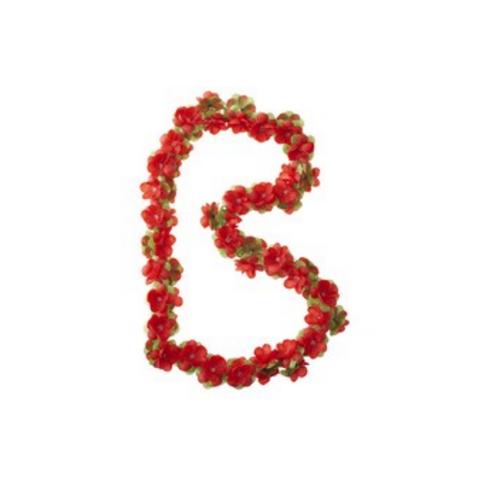 Basil Flower Garland - bloemenstreng - rood