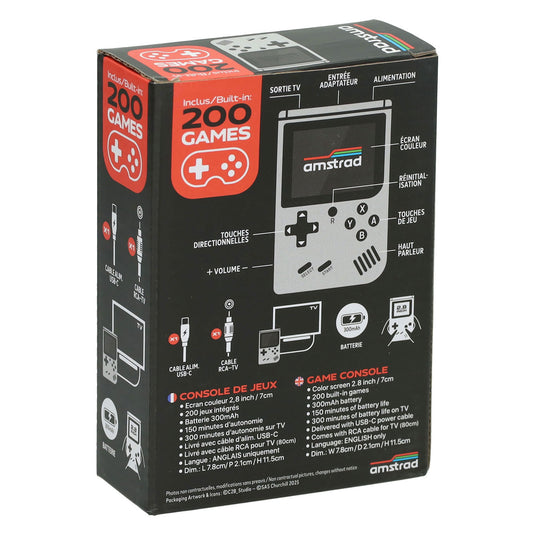 Gamebox - draagbare spel console met 200 spellen - wit