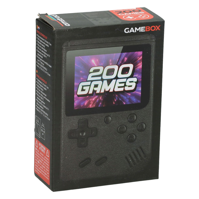 Afbeelding laden in galerijviewer, Gamebox - draagbare spel console met 200 spellen - zwart
